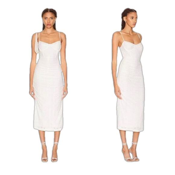 Jonathan Simkhai Dress Eyelet Size Medium NWT - Picture 4 of 12